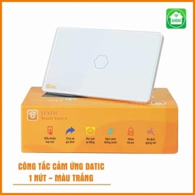 Công tắc cảm ứng thông minh HUNONIC Datic - 1 nút màu trắng Công tắc cảm ứng thông minh HUNONIC Datic - 1 nút màu trắng