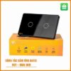 Công tắc cảm ứng thông minh Datic HUNONIC - 2 nút màu đen
