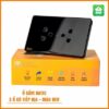Ổ cắm Datic, 2 ổ có tiếp địa màu đen