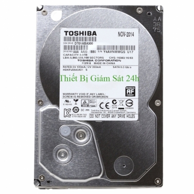 Ổ Cứng HDD Toshiba AV DT01ABA300V 3TB 5700RPM