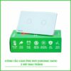 Công tắc cảm ứng 2 nút HUNONIC Wifi Datic màu trắng